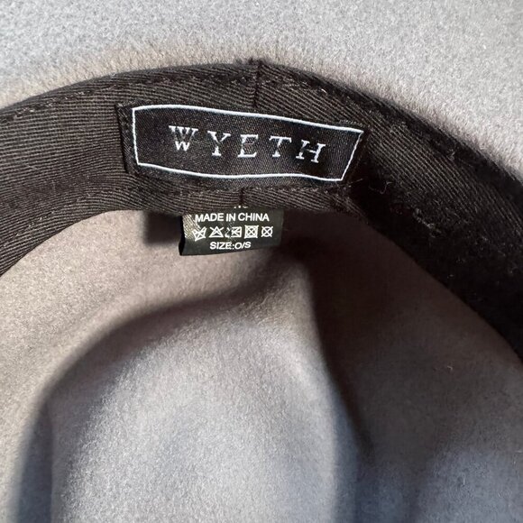 New Wyeth Amelia Wool Felt Hat in Grey Blue Feather Trim main image 6